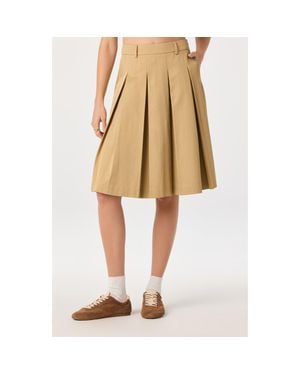 Astr Alice Pleated Skirt - Natural