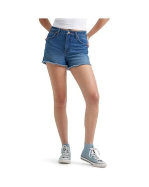 Wrangler Western Cutoff Denim Shorts - Blue