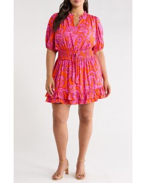 Sugarlips Marinda Floral Jurie Tiered Smocked Waist Top