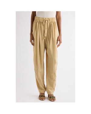 Isabel Marant Falcona Gathered Tapered Pants - Yellow