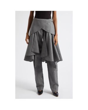 DIOTIMA Cheval Wool Peplum Pants - Black