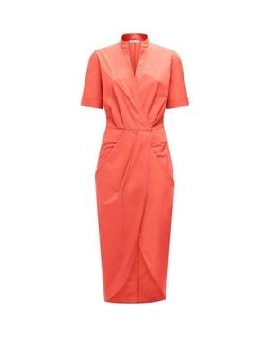 Callas Milano Bali Wrap Shirtdress - Red