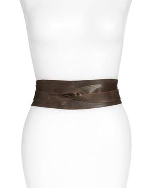 Ada Leather Wrap Belt - White