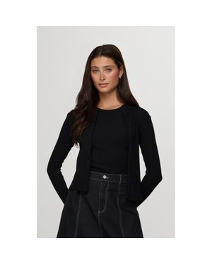 By Tess Collection Tank Twinset - Black