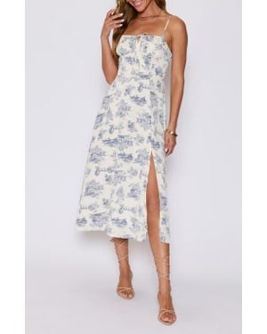 Vici Collection Jessie Fit & Flare Milkmaid Sundress - White