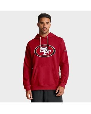 Nike San Francisco 49Ers Sideline Standard Issue Initial Home Dri-Fit Hoodie - Red