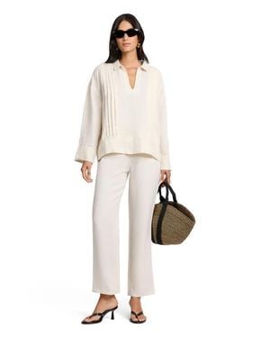 Onia Air Linen Mid-Rise Pant - Pink