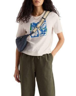 Seasalt Cornwall Copseland Organic Cotton Graphic T-Shirt - Gray