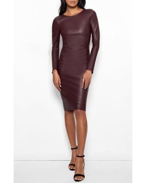 AS by DF Mrs. Smith Stretch Leather Dress - Purple