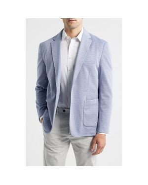 Daniel Hechter Heathered Stretch Twill Sport Coat - Blue