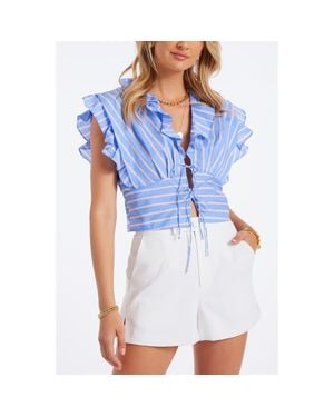 Bishop + Young Raphael Ruffle Top - Blue