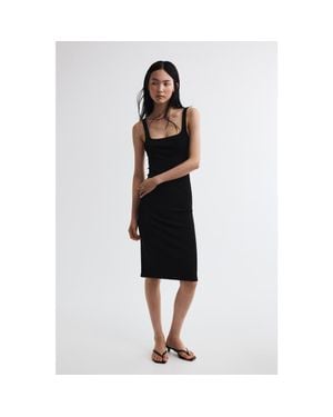 H&M Viscose Bodycon Dress - Black