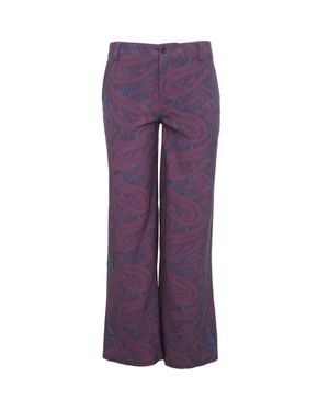 lords of harlech Phoebe Wide Leg Tailored Pant Badalona - Purple