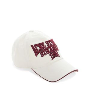 Acne Studios Carla College Embroidered Logo Adjustable Baseball Cap - White