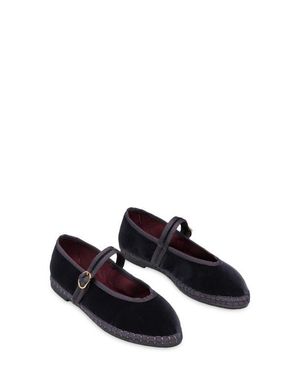 Flabelus Pierre Mary Jane Flat - Black