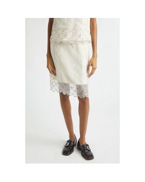 Wales Bonner Triumph Beaded Silk Organza Skirt - Natural
