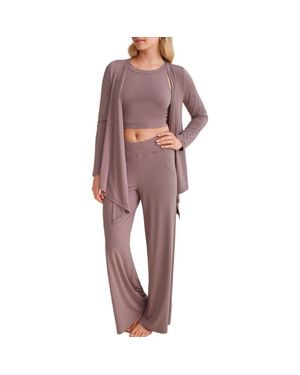 Fleur't Open Front Cardigan - Red