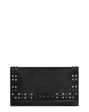Rebecca Minkoff Bowie Stud Leather Clutch - Black
