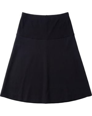 Touche Eclat Maternity Stretch Ponte Flared Waistband Skirt - Blue