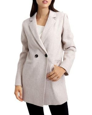 Belle & Bloom Kensington Oversize Wool Blend Coat - Natural