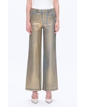 Bayeas Metallic High Waist Wide Leg Jeans - Multicolor