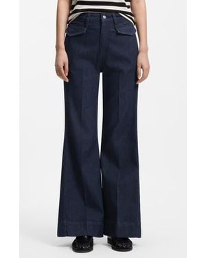 BOSS Rosalya High Waist Flare Jeans - Blue