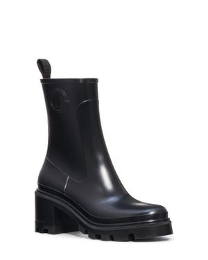 Moncler Loftgrip Block Heel Rain Boot - Black