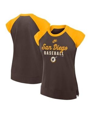 Nike San Diego Padres Cooperstown Collection Raglan Performance T-Shirt - Brown