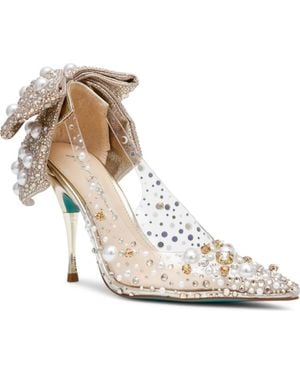 Betsey Johnson Esmy Pointed Toe Pump - Natural