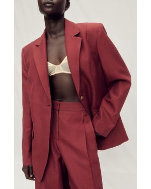 Mango Suit Blazer - Red