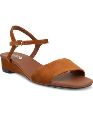 Ecco Astrid Ankle Strap Wedge Sandal - Brown