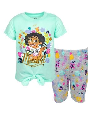 Disney Encanto Mirabel 2-Piece T-Shirt And Bike Shorts Set - Blue