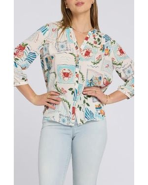 NYDJ Pintuck Top - Gray