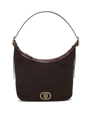 Kurt Geiger Chelsea Soft Suede Hobo Bag - Black