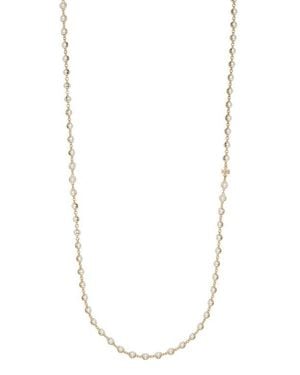 Tory Burch Moondance Faux Pearl Long Necklace - White