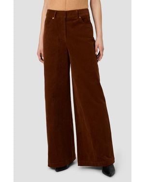 French Connection Casey Wide Leg Corduroy Pants - Brown