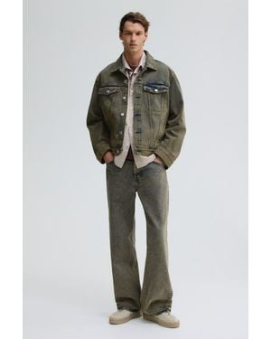 H&M Loose Straight Jeans - Green