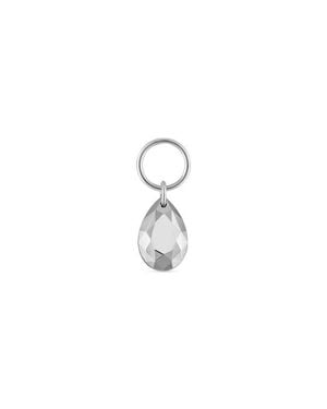 Maria Tash Faceted Pear Charm Pendant - Metallic
