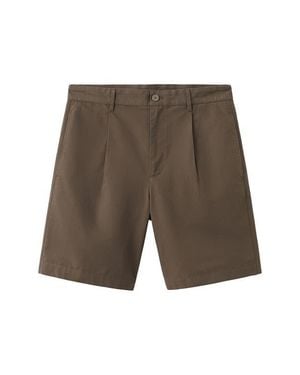 Mango Pleat Front Bermuda Shorts - Green