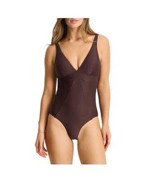 Sea Level Zen Scoop Back Panel One-Piece Swimsuit - Purple