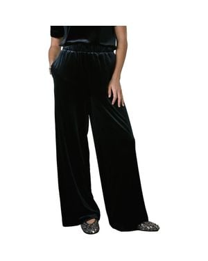 Next Velvet Wide Leg Pants - Black