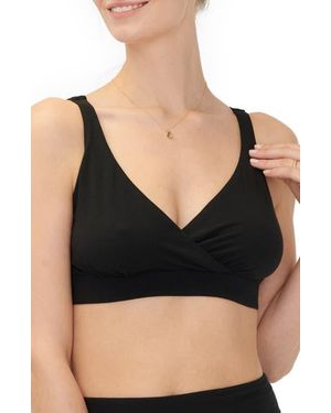 HATCH Crossover Pima Cotton Blend Nursing Bra - Black