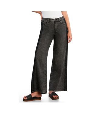 Wash Lab Denim Relaxed Wide Leg Jeans - Black