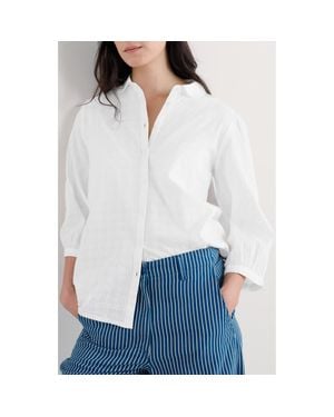 Seasalt Cornwall Hope Cottage Organic Cotton Button-Up Shirt - White