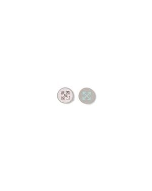 Off-White c/o Virgil Abloh Arrow Button Studs Earrings - White