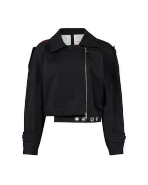 Pcfg Free Heaven Cropped Waterproof Trenchcoat - Black