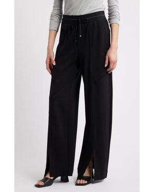 Wit & Wisdom Glider Skyrise Wide Leg Drawstring Pants - Black