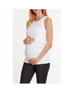 Cache Coeur Maternity And Nursing Tank Top Carnac - White
