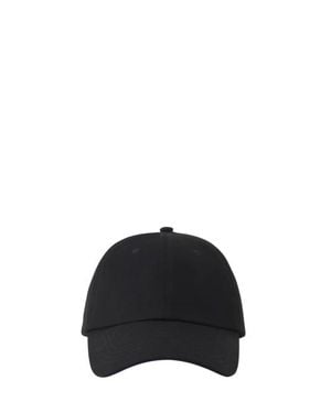 Lanvin Label Cotton Cap - Black