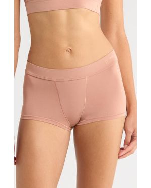 OXER Luxe Bold Stretch Modal Boyshorts - Brown